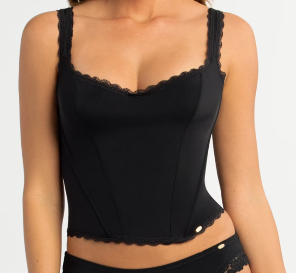 Jessica Simpson 3 Pc Lingerie Set Sz S Bustier + Lace Panties & Demi Bra 34B New